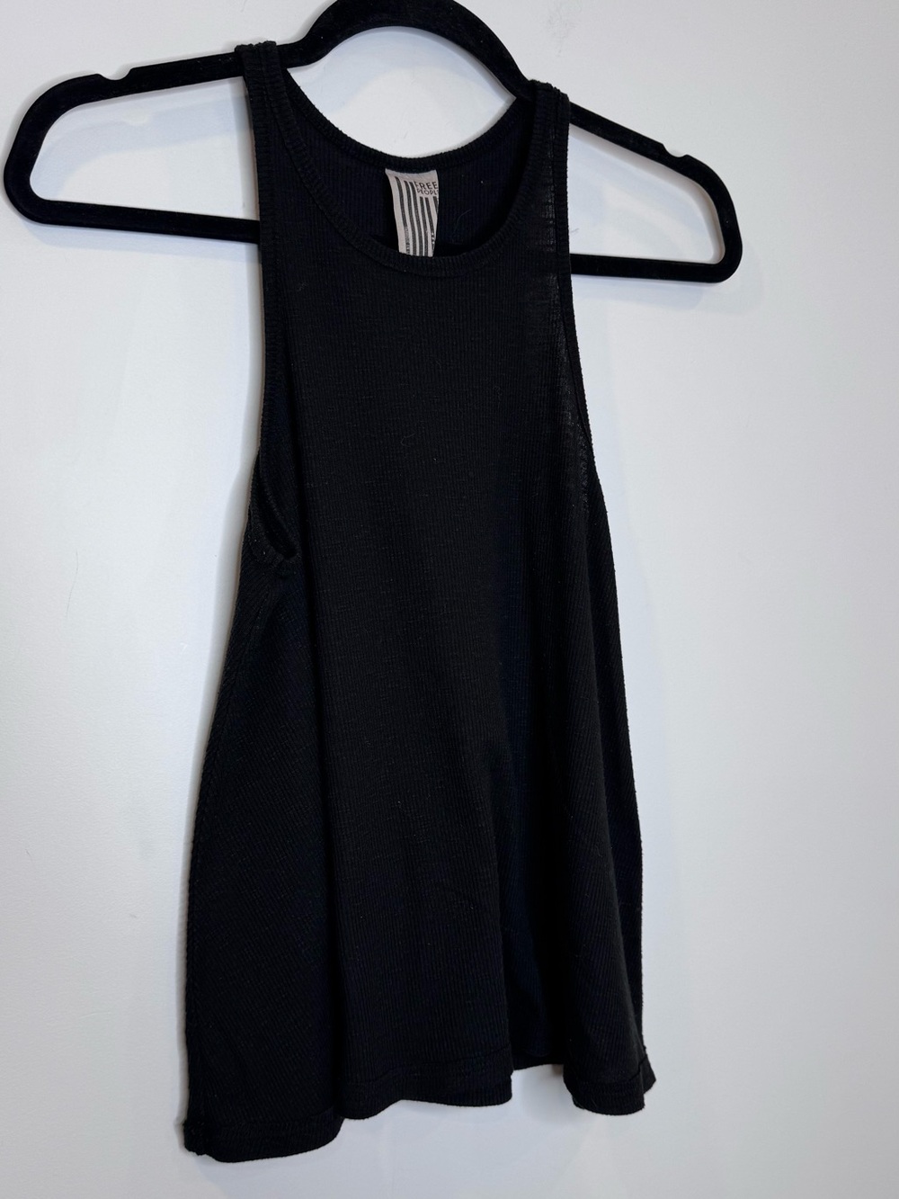 Free People Black ribbed Women's Sleeveless Tank Top Classic Racerback sz XS